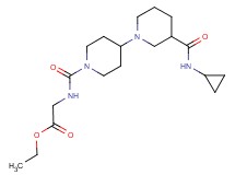 ethyl N-({3-[(cyclopropylamino)carbonyl]-1,4'-bipiperidin-1'-yl}carbonyl)glycinate