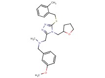 (3-methoxybenzyl)methyl{[5-[(2-methylbenzyl)thio]-4-(tetrahydro-2-furanylmethyl)-4H-1,2,4-triazol-3-yl]methyl}amine