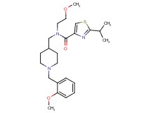 2-isopropyl-N-{[1-(2-methoxybenzyl)-4-piperidinyl]methyl}-N-(2-methoxyethyl)-1,3-thiazole-4-carboxamide