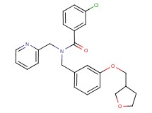 3-chloro-N-(2-pyridinylmethyl)-N-[3-(tetrahydro-3-furanylmethoxy)benzyl]benzamide