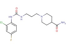 1-[3-({[(2-chloro-4-fluorophenyl)amino]carbonyl}amino)propyl]piperidine-4-carboxamide