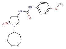 N-(1-cycloheptyl-5-oxo-3-pyrrolidinyl)-N'-(4-methoxyphenyl)urea
