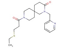 9-[3-(ethylthio)propanoyl]-2-(pyridin-2-ylmethyl)-2,9-diazaspiro[5.5]undecan-3-one