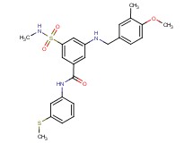 3-[(4-methoxy-3-methylbenzyl)amino]-5-[(methylamino)sulfonyl]-N-[3-(methylthio)phenyl]benzamide