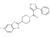 5-fluoro-2-{1-[(3-phenyl-1H-pyrazol-4-yl)carbonyl]-4-piperidinyl}-1H-benzimidazole