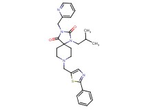1-isobutyl-8-[(2-phenyl-1,3-thiazol-5-yl)methyl]-3-(2-pyridinylmethyl)-1,3,8-triazaspiro[4.5]decane-2,4-dione