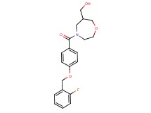 (4-{4-[(2-fluorobenzyl)oxy]benzoyl}-1,4-oxazepan-6-yl)methanol