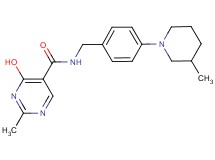 4-hydroxy-2-methyl-N-[4-(3-methylpiperidin-1-yl)benzyl]pyrimidine-5-carboxamide