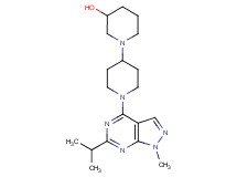 1'-(6-isopropyl-1-methyl-1H-pyrazolo[3,4-d]pyrimidin-4-yl)-1,4'-bipiperidin-3-ol