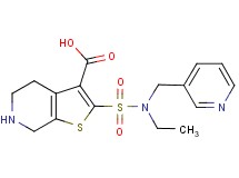 2-{[ethyl(pyridin-3-ylmethyl)amino]sulfonyl}-4,5,6,7-tetrahydrothieno[2,3-c]pyridine-3-carboxylic acid
