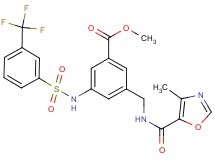 methyl 3-({[(4-methyl-1,3-oxazol-5-yl)carbonyl]amino}methyl)-5-({[3-(trifluoromethyl)phenyl]sulfonyl}amino)benzoate
