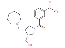 1-(3-{[(3R*,4R*)-3-(azepan-1-ylmethyl)-4-(hydroxymethyl)pyrrolidin-1-yl]carbonyl}phenyl)ethanone