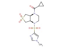 (4aR*,7aS*)-1-(cyclopropylcarbonyl)-4-[(1-methyl-1H-imidazol-4-yl)sulfonyl]octahydrothieno[3,4-b]pyrazine 6,6-dioxide