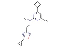 4-cyclobutyl-N-[2-(5-cyclopropyl-1,2,4-oxadiazol-3-yl)ethyl]-N,6-dimethylpyrimidin-2-amine