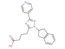 4-[1-(2,3-dihydro-1H-inden-2-yl)-3-pyridin-4-yl-1H-1,2,4-triazol-5-yl]butanoic acid