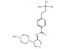 4-(3-hydroxy-3-methylbutyl)-N-[(3R*,4R*)-4-(4-methyl-1-piperazinyl)tetrahydro-3-furanyl]benzamide