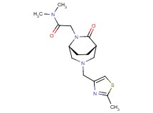 N,N-dimethyl-2-{(1S*,5R*)-3-[(2-methyl-1,3-thiazol-4-yl)methyl]-7-oxo-3,6-diazabicyclo[3.2.2]non-6-yl}acetamide