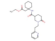 ethyl {1-[({6-oxo-1-[2-(2-pyridinyl)ethyl]-3-piperidinyl}carbonyl)amino]cyclohexyl}acetate