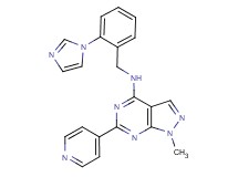 N-[2-(1H-imidazol-1-yl)benzyl]-1-methyl-6-(4-pyridinyl)-1H-pyrazolo[3,4-d]pyrimidin-4-amine