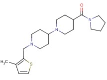 1'-[(3-methyl-2-thienyl)methyl]-4-(1-pyrrolidinylcarbonyl)-1,4'-bipiperidine
