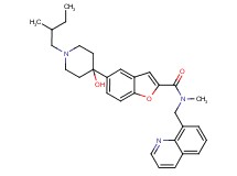 5-[4-hydroxy-1-(2-methylbutyl)-4-piperidinyl]-N-methyl-N-(8-quinolinylmethyl)-1-benzofuran-2-carboxamide