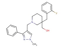 {3-(2-fluorobenzyl)-1-[(1-methyl-3-phenyl-1H-pyrazol-4-yl)methyl]-3-piperidinyl}methanol