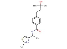 4-(3-hydroxy-3-methylbutyl)-N-[1-(2-methyl-1,3-thiazol-4-yl)ethyl]benzamide