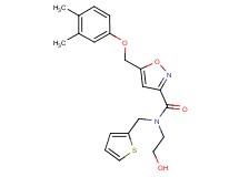 5-[(3,4-dimethylphenoxy)methyl]-N-(2-hydroxyethyl)-N-(2-thienylmethyl)-3-isoxazolecarboxamide