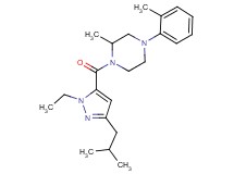 1-[(1-ethyl-3-isobutyl-1H-pyrazol-5-yl)carbonyl]-2-methyl-4-(2-methylphenyl)piperazine