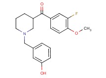 (3-fluoro-4-methoxyphenyl)[1-(3-hydroxybenzyl)-3-piperidinyl]methanone