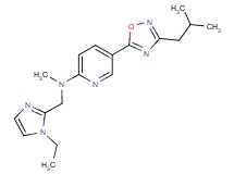 N-[(1-ethyl-1H-imidazol-2-yl)methyl]-5-(3-isobutyl-1,2,4-oxadiazol-5-yl)-N-methyl-2-pyridinamine