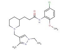 N-(5-chloro-2-methoxyphenyl)-3-{1-[(1-ethyl-3-methyl-1H-pyrazol-4-yl)methyl]-3-piperidinyl}propanamide