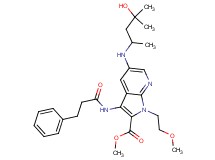 methyl 5-[(3-hydroxy-1,3-dimethylbutyl)amino]-1-(2-methoxyethyl)-3-[(3-phenylpropanoyl)amino]-1H-pyrrolo[2,3-b]pyridine-2-carboxylate