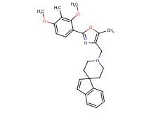 1'-{[2-(2,4-dimethoxy-3-methylphenyl)-5-methyl-1,3-oxazol-4-yl]methyl}spiro[indene-1,4'-piperidine]