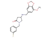 1-(3-fluorobenzyl)-4-{[(7-methoxy-1,3-benzodioxol-5-yl)methyl]amino}-2-pyrrolidinone