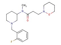 N-[1-(2-fluorobenzyl)-3-piperidinyl]-N-methyl-3-(1,2-oxazinan-2-yl)propanamide