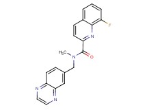 8-fluoro-N-methyl-N-(6-quinoxalinylmethyl)-2-quinolinecarboxamide