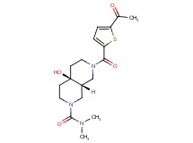 (4aR*,8aR*)-7-[(5-acetyl-2-thienyl)carbonyl]-4a-hydroxy-N,N-dimethyloctahydro-2,7-naphthyridine-2(1H)-carboxamide