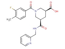 (3S*,5R*)-1-(3-fluoro-4-methylbenzoyl)-5-{[(2-pyridinylmethyl)amino]carbonyl}-3-piperidinecarboxylic acid