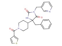 5-benzyl-3-(3-pyridinylmethyl)-5-[1-(3-thienylcarbonyl)-4-piperidinyl]-2,4-imidazolidinedione