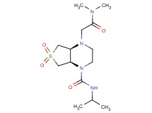 (4aS*,7aR*)-4-[2-(dimethylamino)-2-oxoethyl]-N-isopropylhexahydrothieno[3,4-b]pyrazine-1(2H)-carboxamide 6,6-dioxide