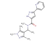 N-methyl-3-pyridin-2-yl-N-[1-(1,3,5-trimethyl-1H-pyrazol-4-yl)ethyl]-1H-pyrazole-5-carboxamide