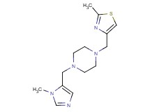 1-[(1-methyl-1H-imidazol-5-yl)methyl]-4-[(2-methyl-1,3-thiazol-4-yl)methyl]piperazine
