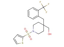 {1-(2-thienylsulfonyl)-4-[2-(trifluoromethyl)benzyl]-4-piperidinyl}methanol