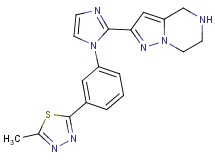 2-{1-[3-(5-methyl-1,3,4-thiadiazol-2-yl)phenyl]-1H-imidazol-2-yl}-4,5,6,7-tetrahydropyrazolo[1,5-a]pyrazine hydrochloride