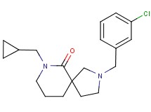 2-(3-chlorobenzyl)-7-(cyclopropylmethyl)-2,7-diazaspiro[4.5]decan-6-one