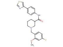 1-(4-fluoro-2-methoxybenzyl)-N-[4-(1,3-thiazol-4-yl)phenyl]-3-piperidinecarboxamide