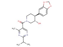 (3S*,4S*)-4-(1,3-benzodioxol-5-yl)-1-[(2-isopropyl-4-methylpyrimidin-5-yl)carbonyl]piperidin-3-ol