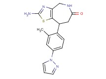 2-amino-8-[2-methyl-4-(1H-pyrazol-1-yl)phenyl]-4,5,7,8-tetrahydro-6H-[1,3]thiazolo[4,5-c]azepin-6-one