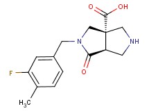rel-(3aS,6aS)-2-(3-fluoro-4-methylbenzyl)-1-oxohexahydropyrrolo[3,4-c]pyrrole-3a(1H)-carboxylic acid hydrochloride